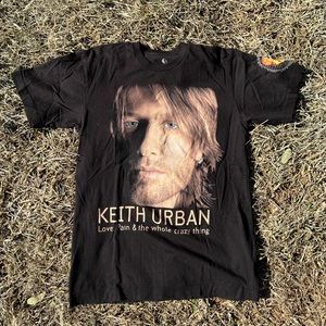 Keith Urban Black Love Pain The Whole Crazy Thing 2007 Tour T-Shirt Sz Small